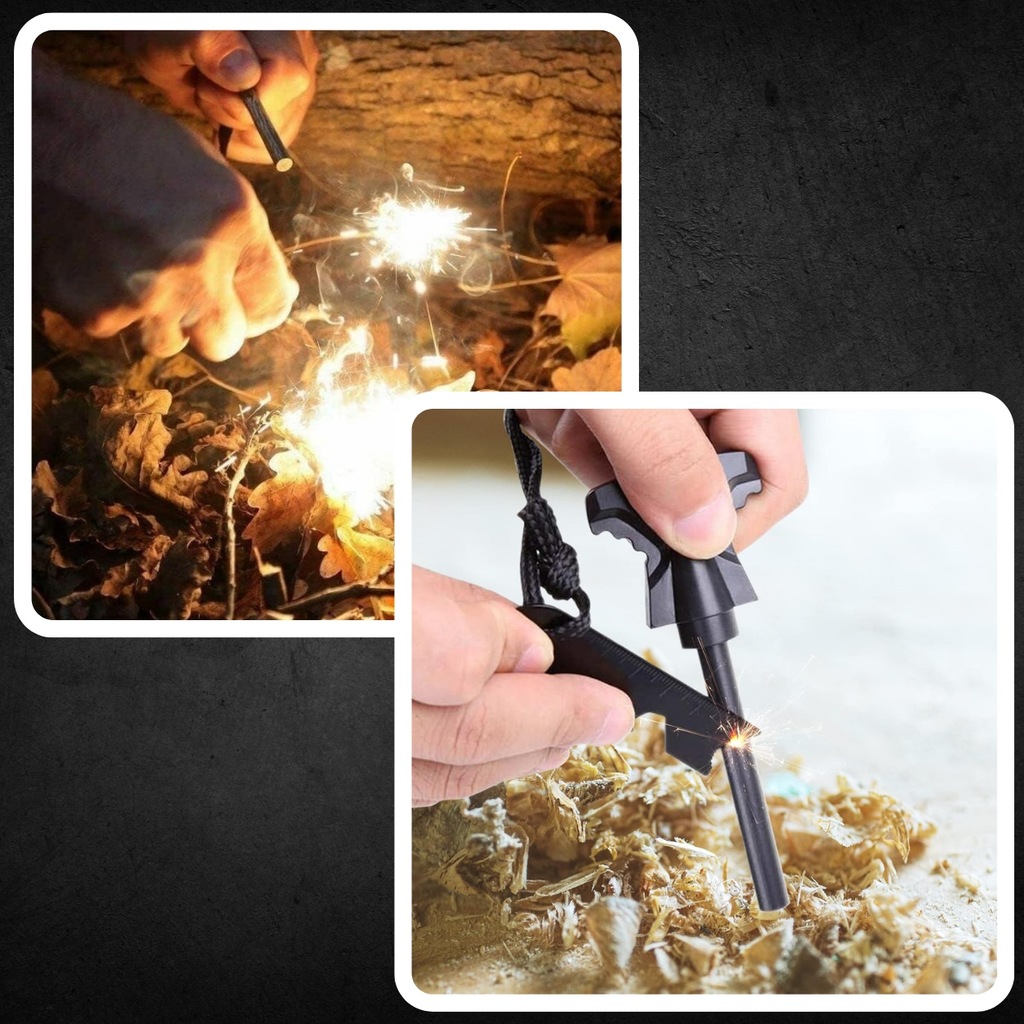 MAGNESIUM FIRST MILITARY FIRE STARTER MAGNETINĖS STOVYKLĖS IŠGYVENIMAS