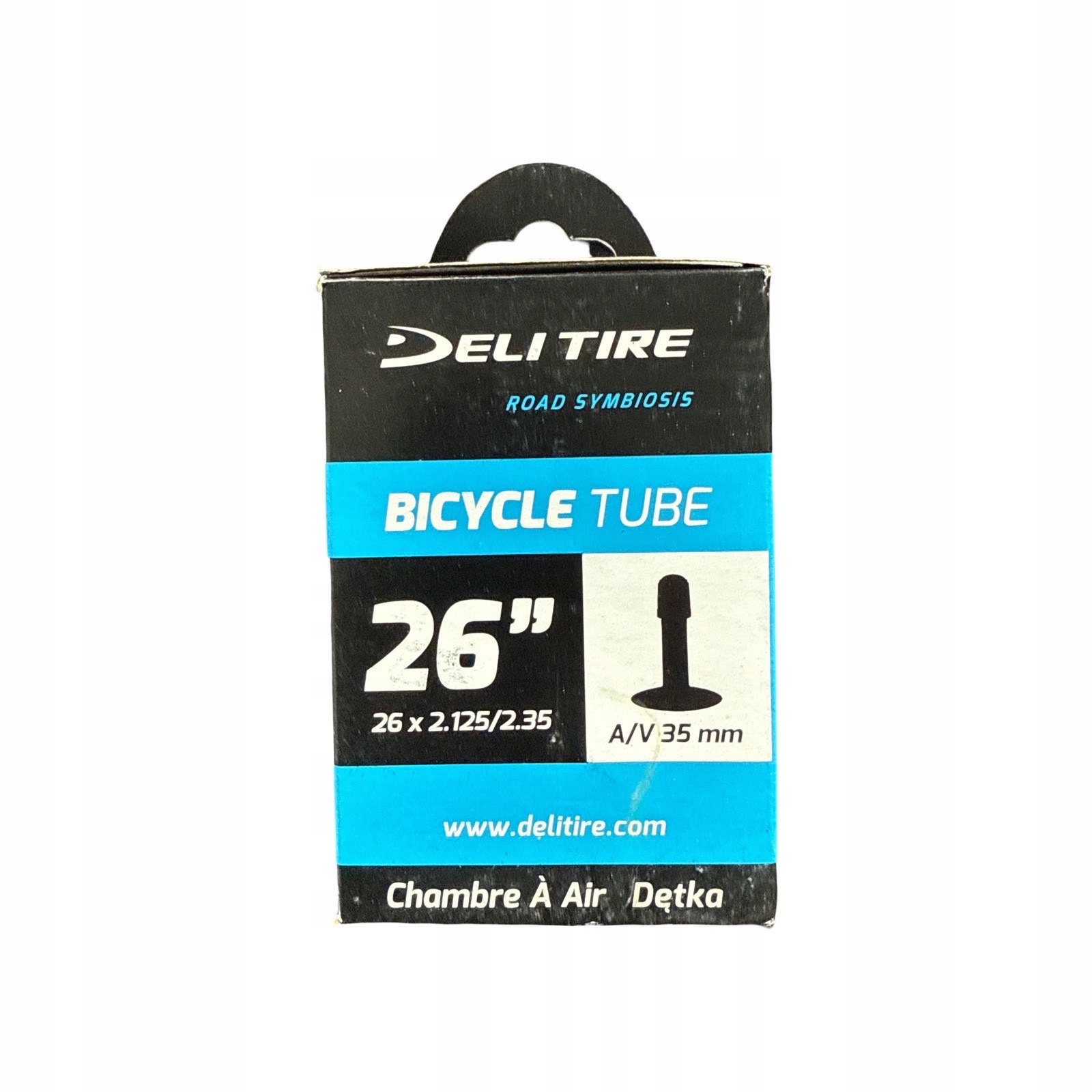 DELI TYRE dviračio kamera 26x2.125/2.35 AV 35MM BOX