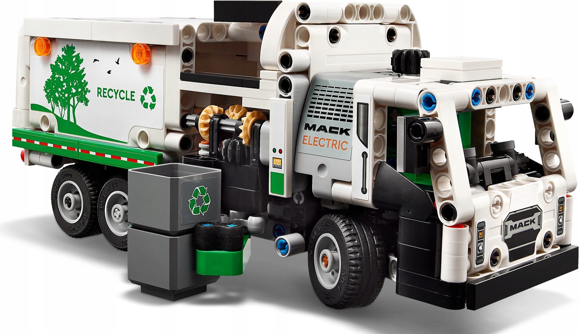 LEGO 42167 TECHNICS ELEKTRINIS Sunkvežimis MACK ŠIUČIŲ VEŽIMAS + DOVANŲ KREPŠĖ