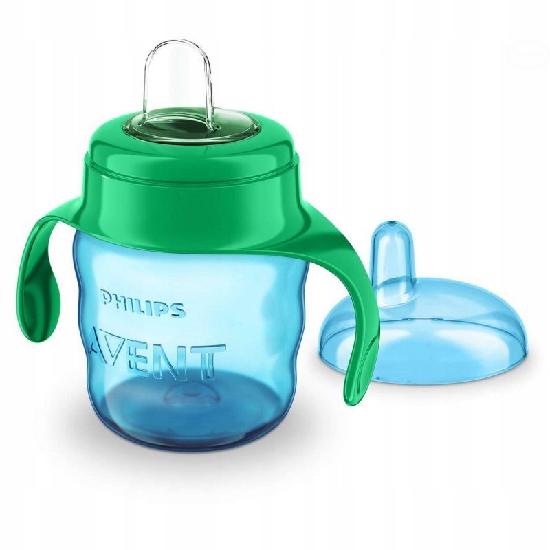 Philips Avent puodelis su silikoniniu snapeliu 200ml 6m+ mėlynas SCF551/05