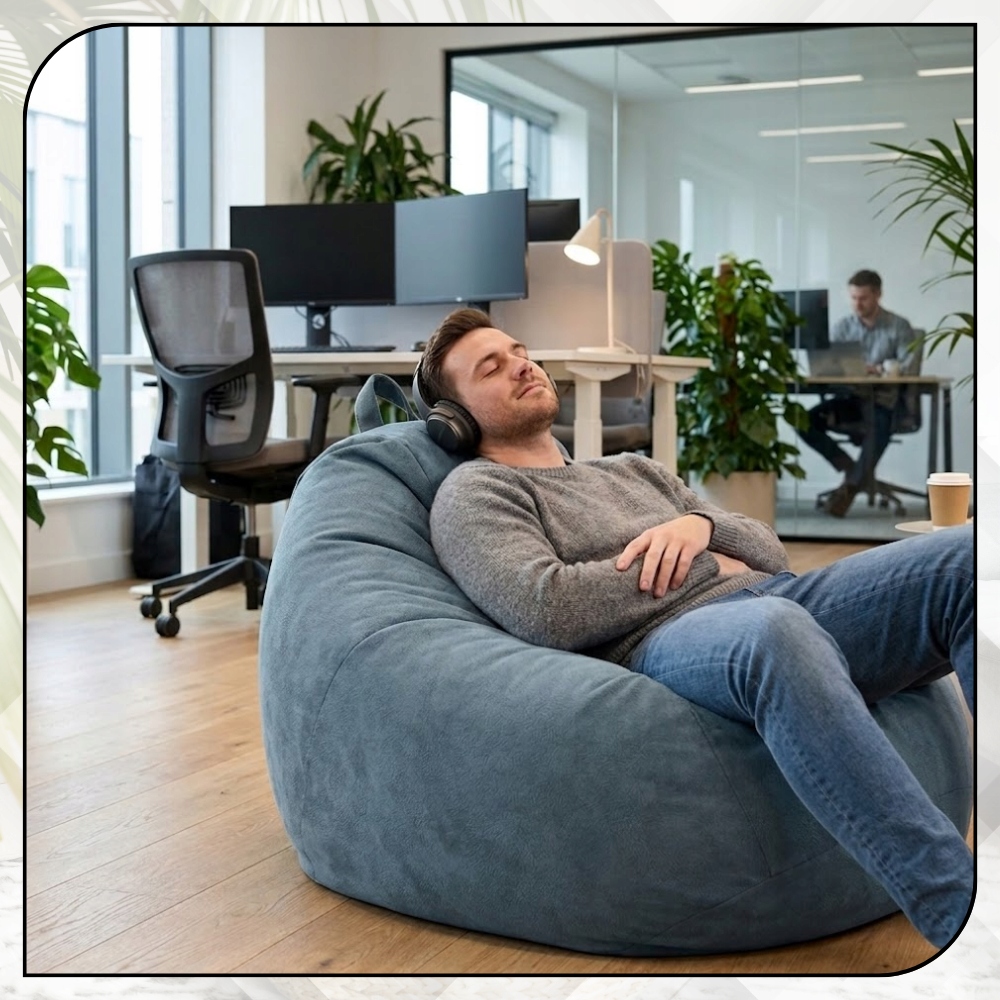 PUFA BAG XXL VELUR 120 CM MĖLYNA