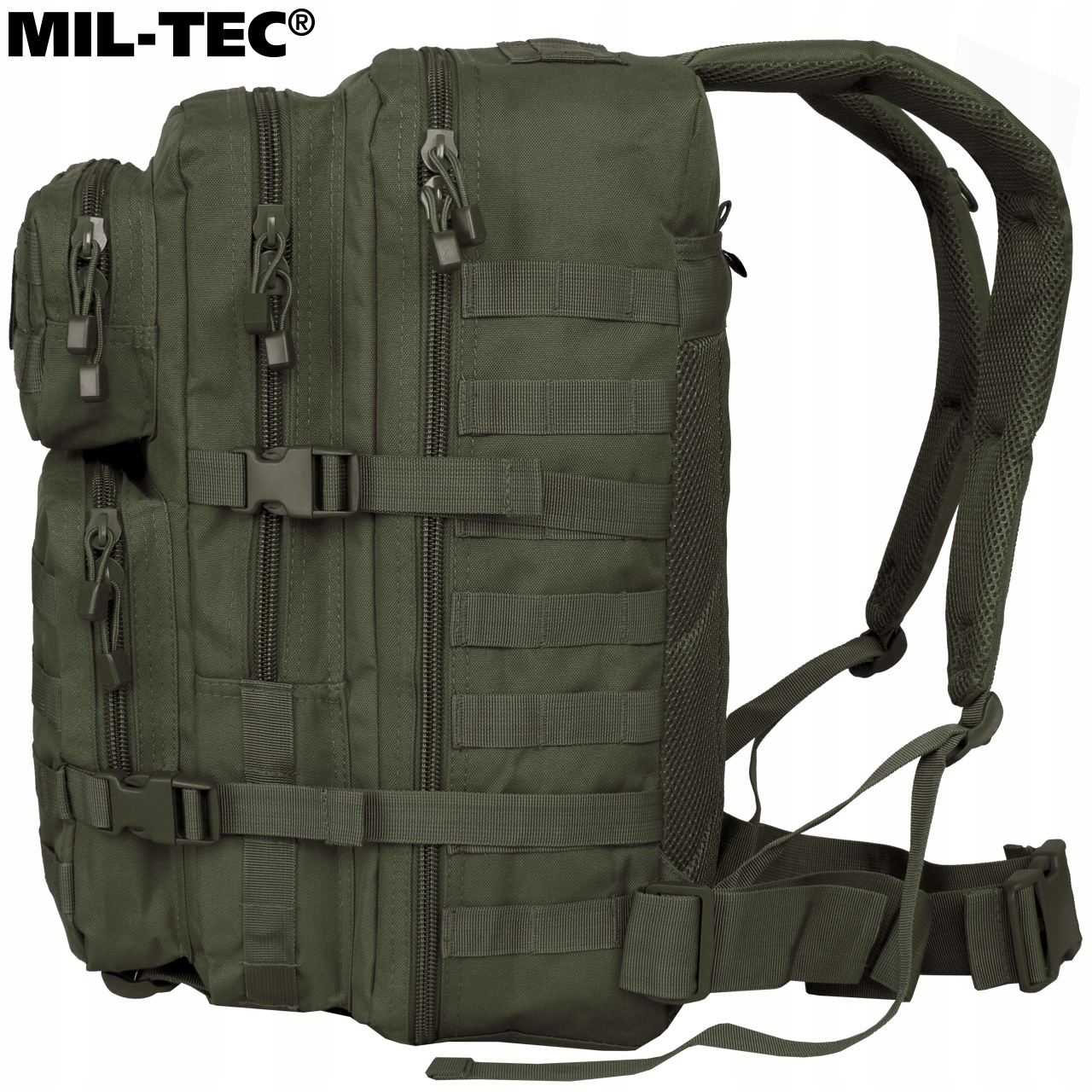 Mil-Tec Assault karinė taktinė turistinė kuprinė 36L alyvuogių