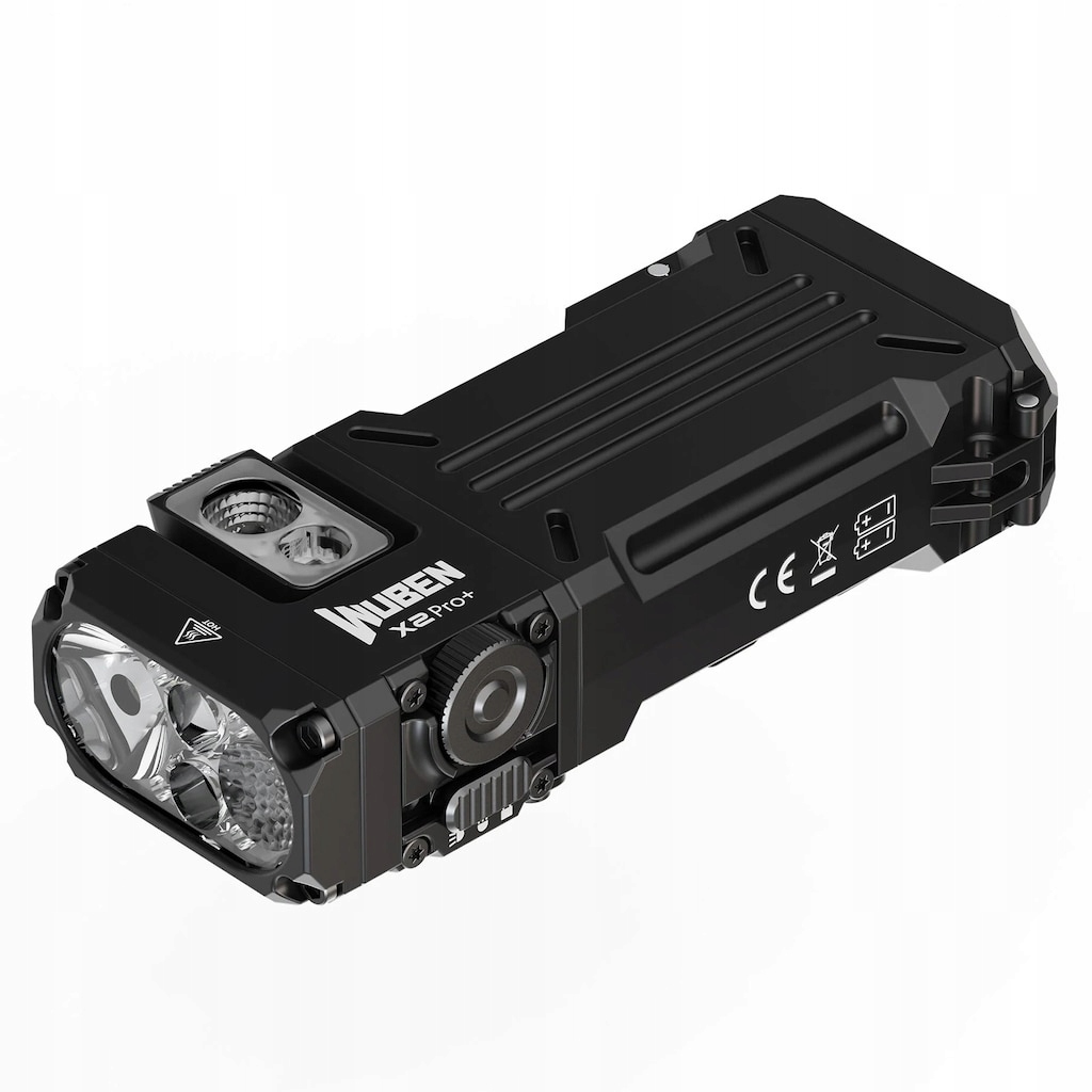 Wuben X2 Pro+ Black kompaktiškas EDC įkraunamas žibintuvėlis – 1500 liumenų