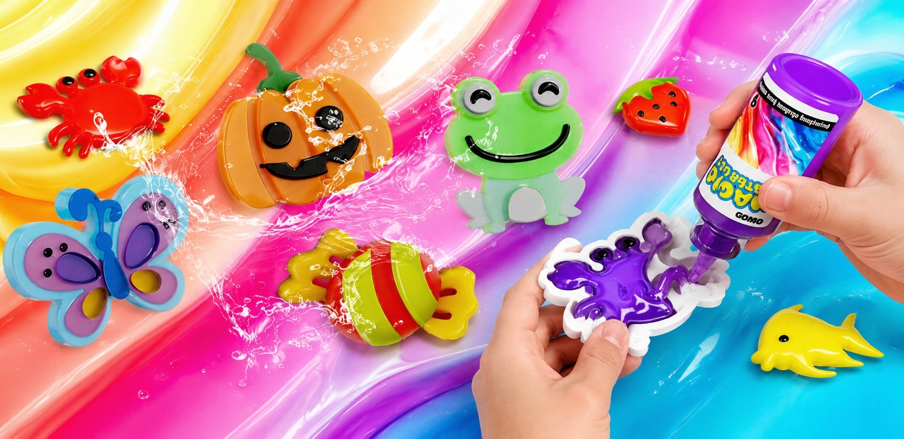KidsGifts vandeninės figūrėlės daryti želatina