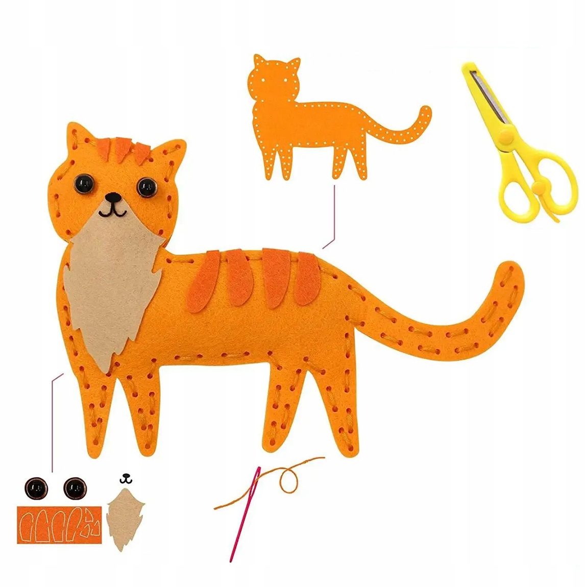 VELTINIAI GYVŪNAI KATĖS, SUSIJUSI DIY KATTEN 12 VIENŲ RINKINYS VAIKAMS