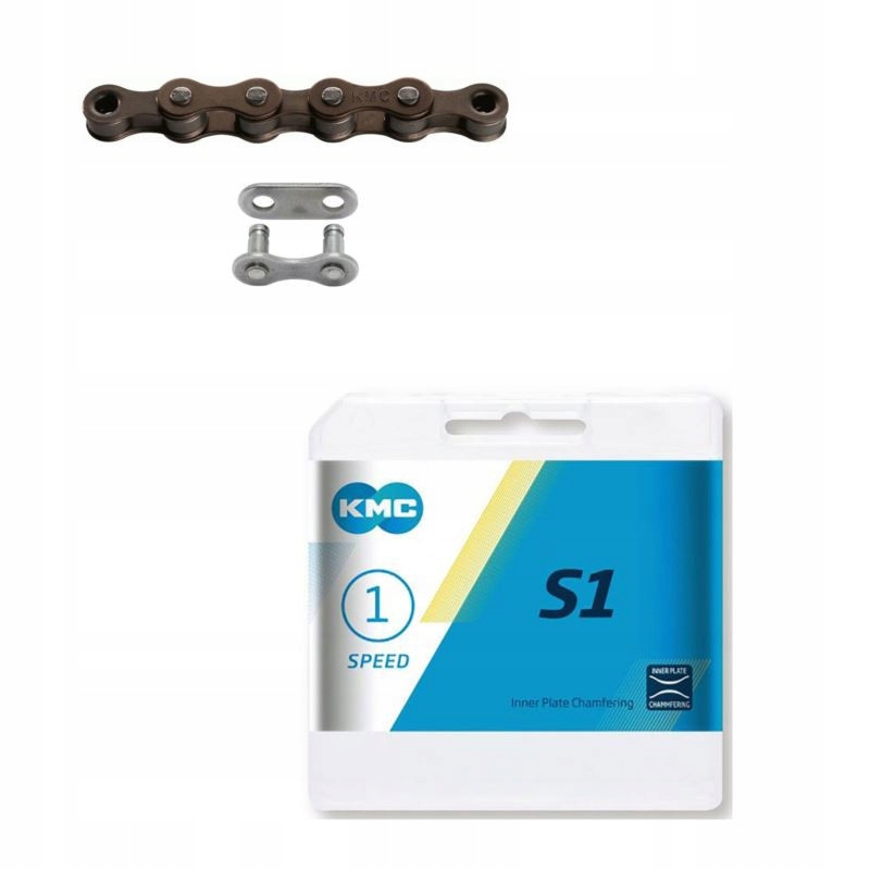 KMC BMX grandinė S1 112 žiedų braškė su jungtuku