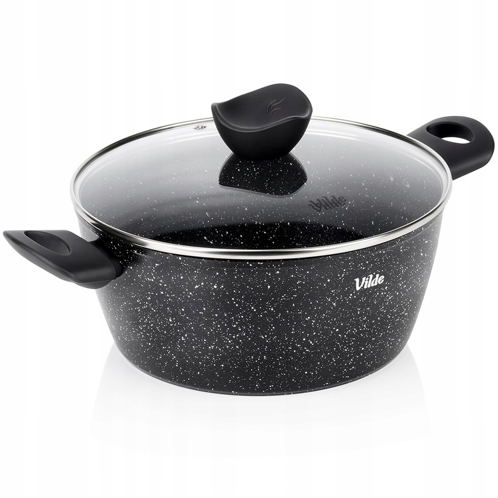 GRANITINIS puodas su dangteliu troškinimui VILDE 24 cm 3,6L