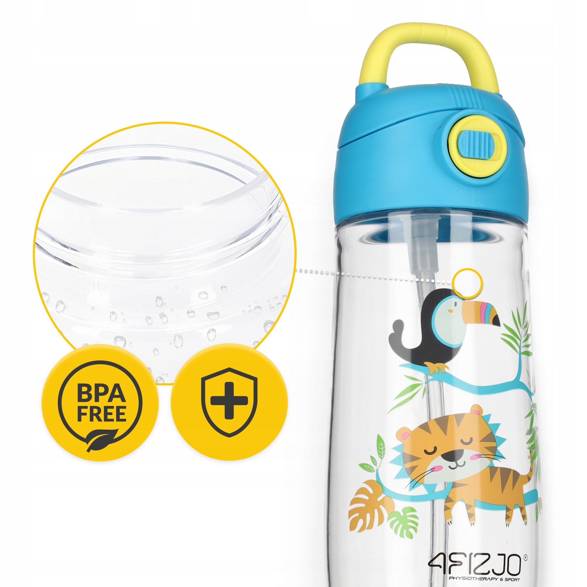 4Fizjo butelė vaikui 550 ml tritan sportui