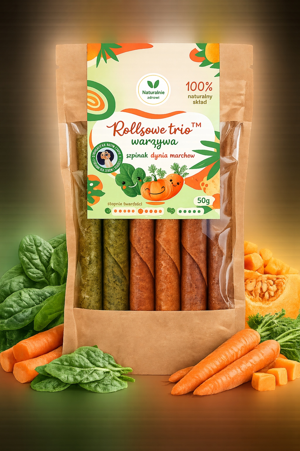 Naturalnie Zdrowi Rollsy be cukraus 50g 3 skoniai