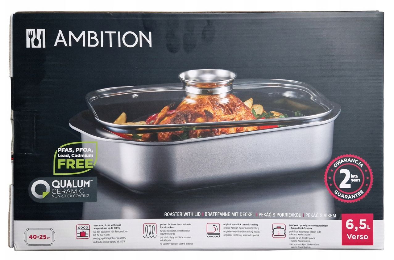 AMBITION ALUMINIUMINIS ŠUVAS SU DANGA DALYTUVIU GOOSE MAKER INDUKCIJA 40cm