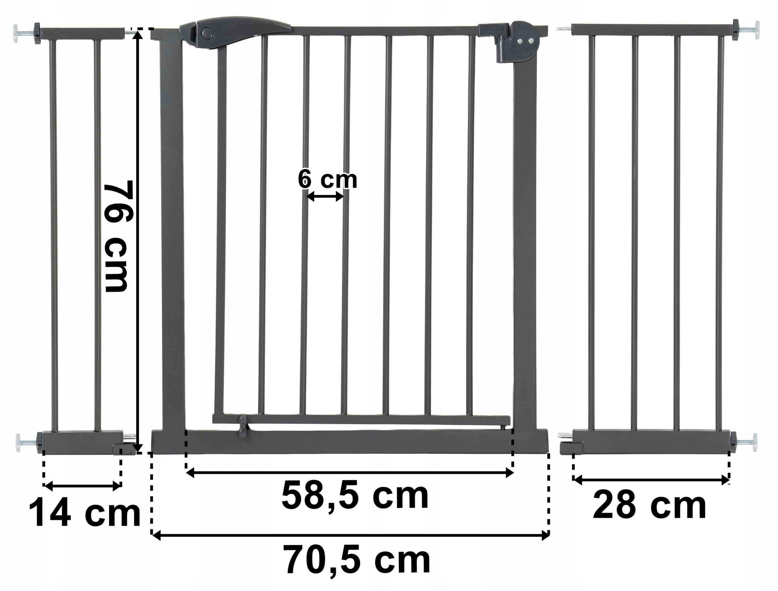 Gockowiak apsauginė bramta schodams 75-127cm