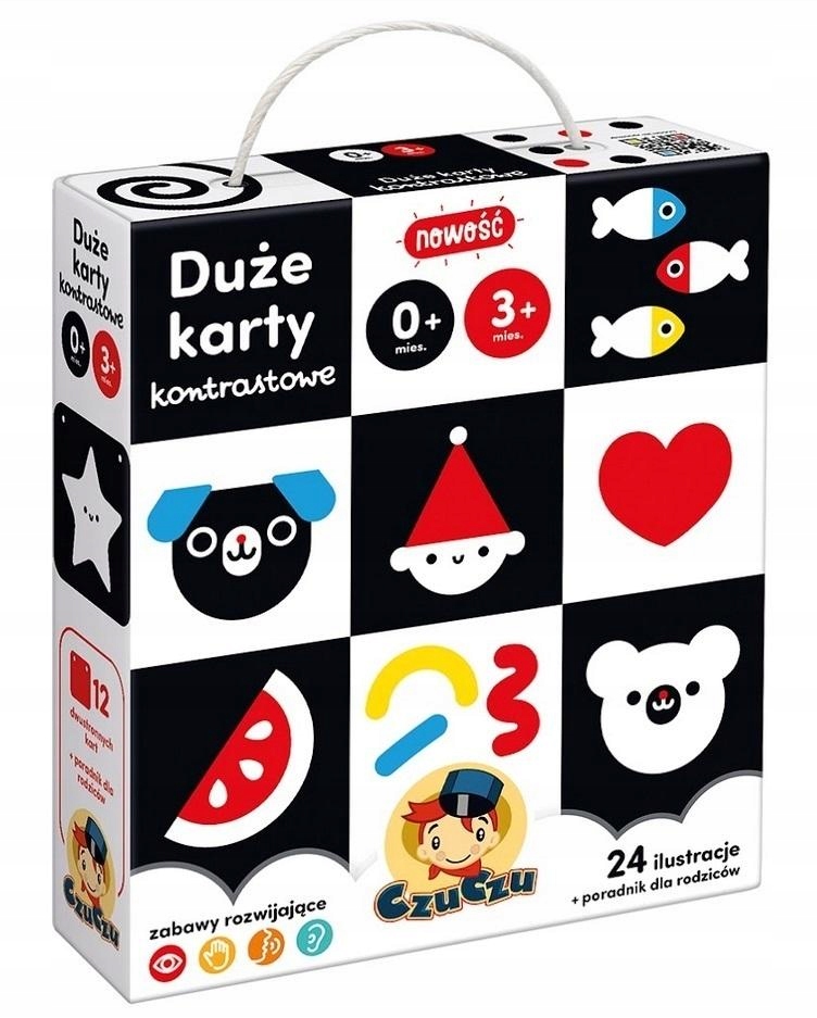 CzuCzu didelės kontrastinės kortelės nuo 0 mėnesio