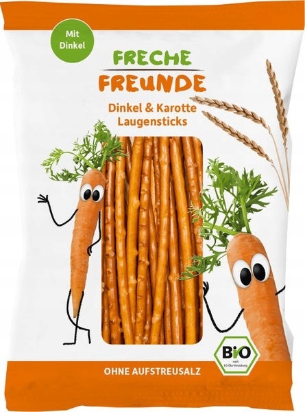 Freche Freunde BIO speltos lazdelės su morkomis