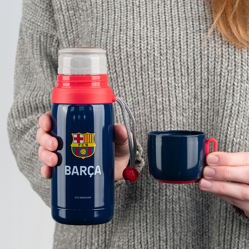 Termosas su puodeliu Barcelona Barca berniukams 350 ml su Kite rankena