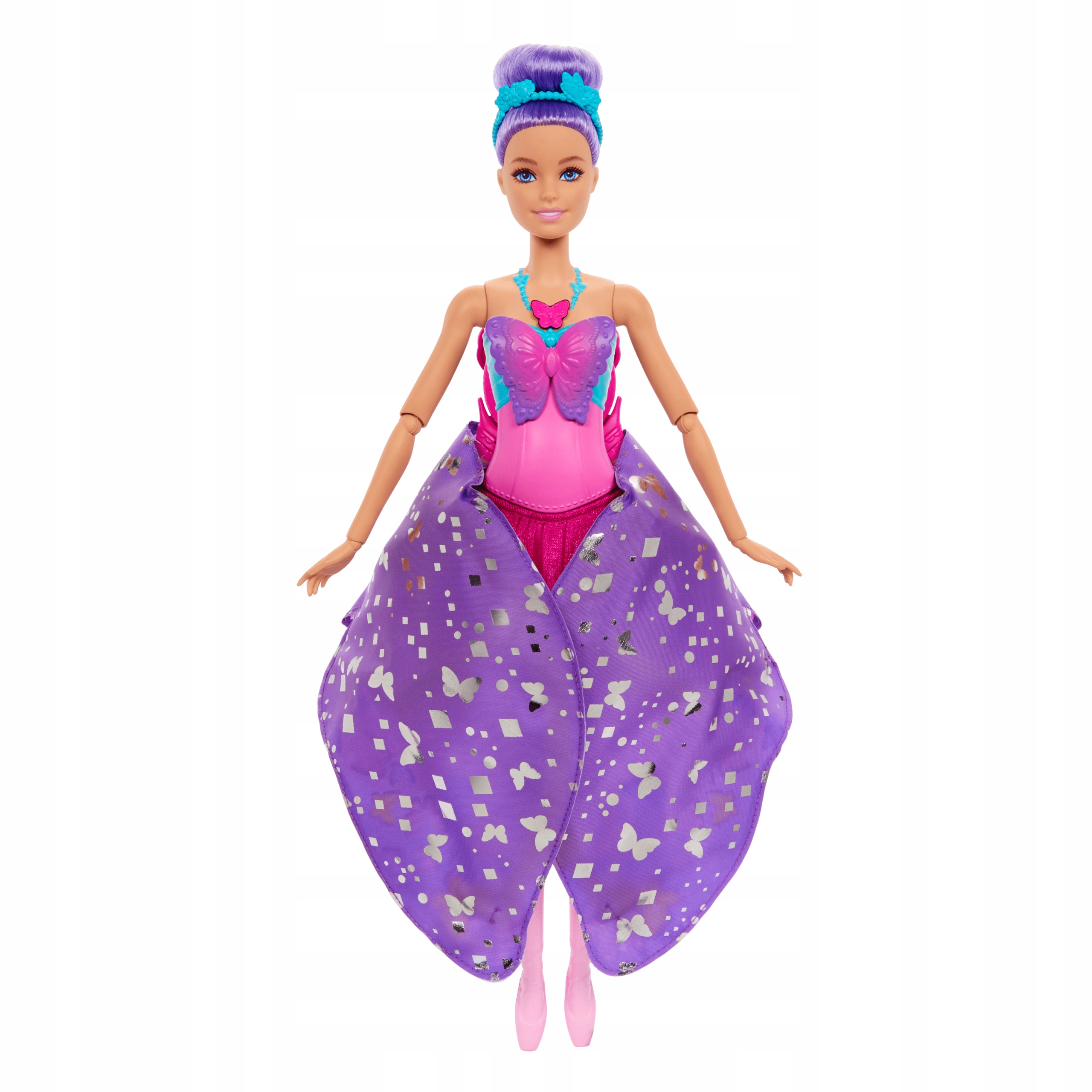 Barbie drugelio balerinė su transformacija ir sparnais