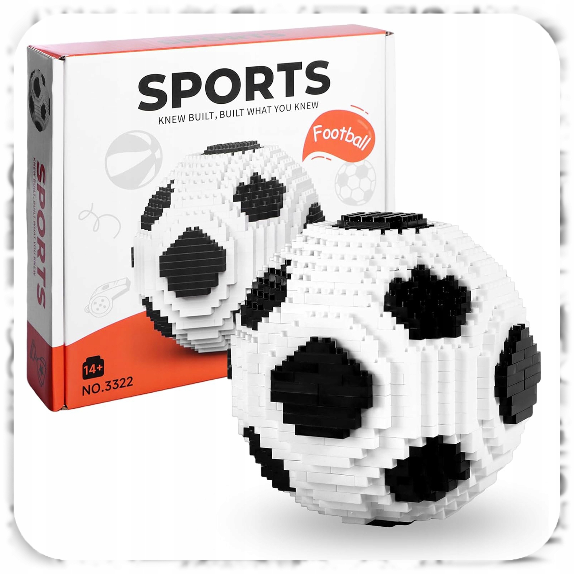 Futbolo kamuolio 3D blokai 102 elementai