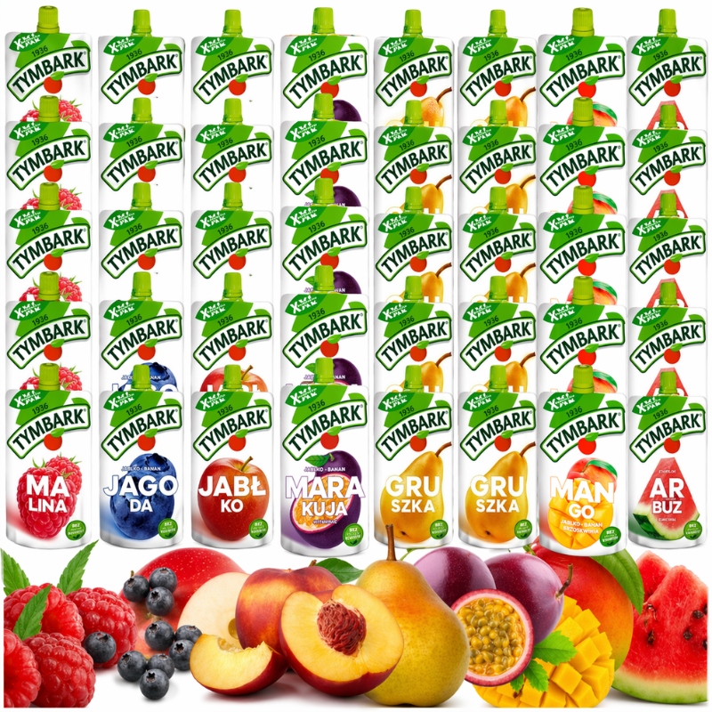 Tymbark vaisių musų rinkinys 8 skoniai 40x200 g