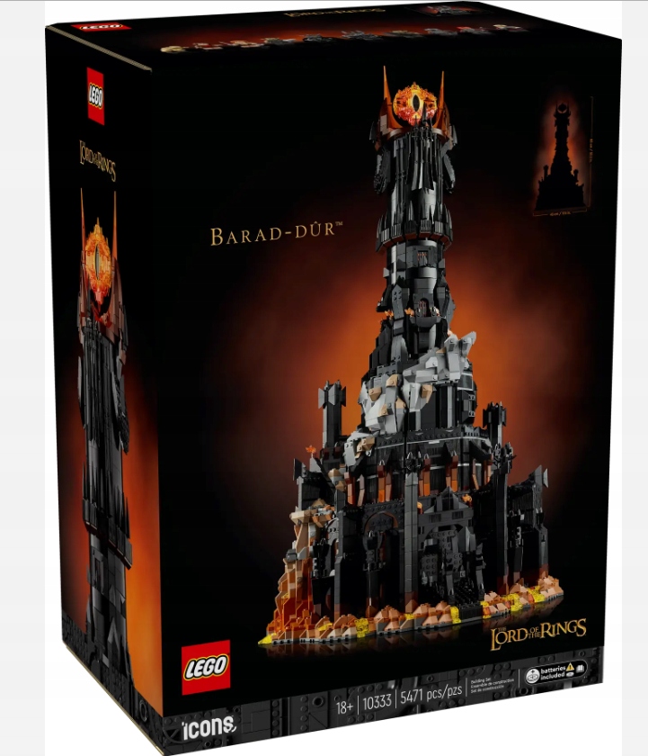 LEGO Žiedų valdovas: Barad-dûr, 5471 dalis, 18+