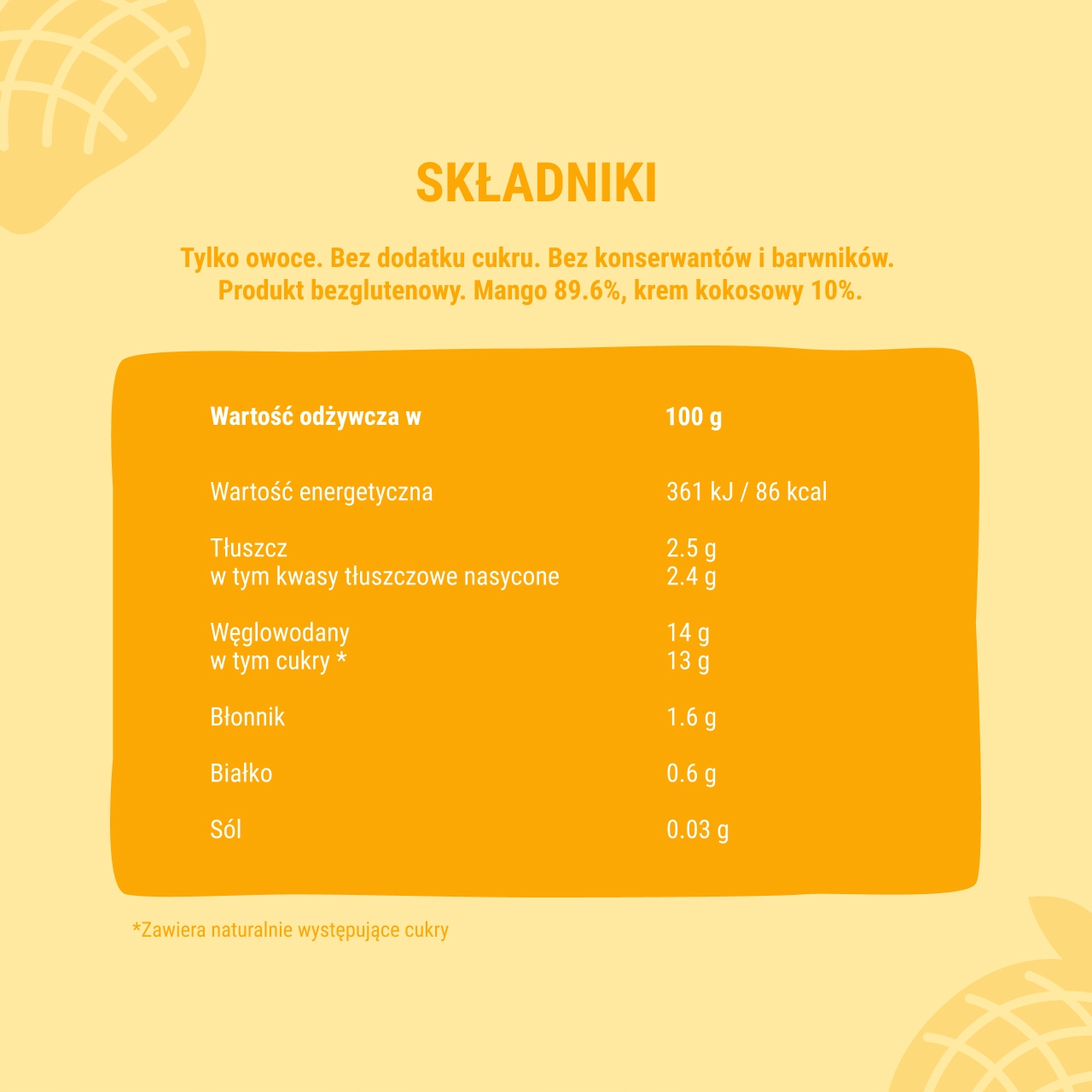 Bob Snail vaisių tūrtas mango-kokosas 10x120 g