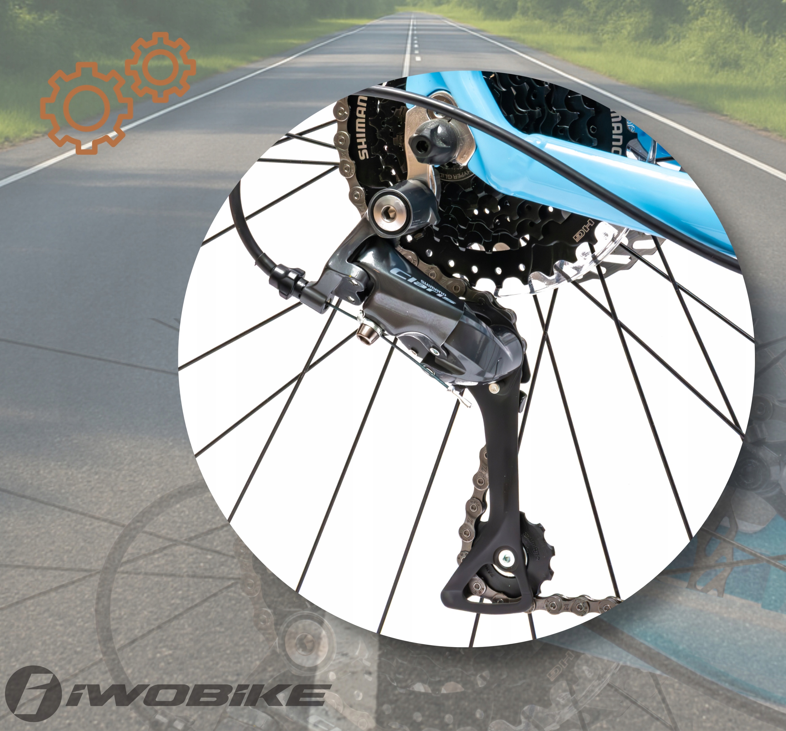 Vyriški žvyro dviračio 27,5 colio „Shimano Claris“ aliuminio diskai „IWOBIKE 2026 Light“