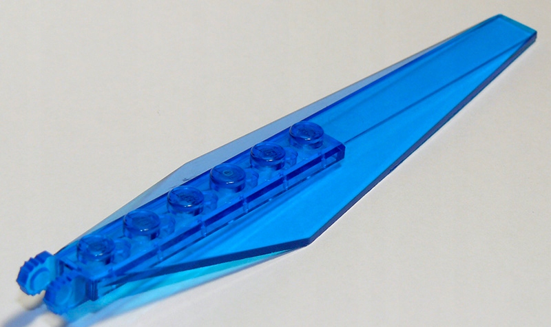 Lego sparno plokštė 1x12 57906 skaidri mėlyna