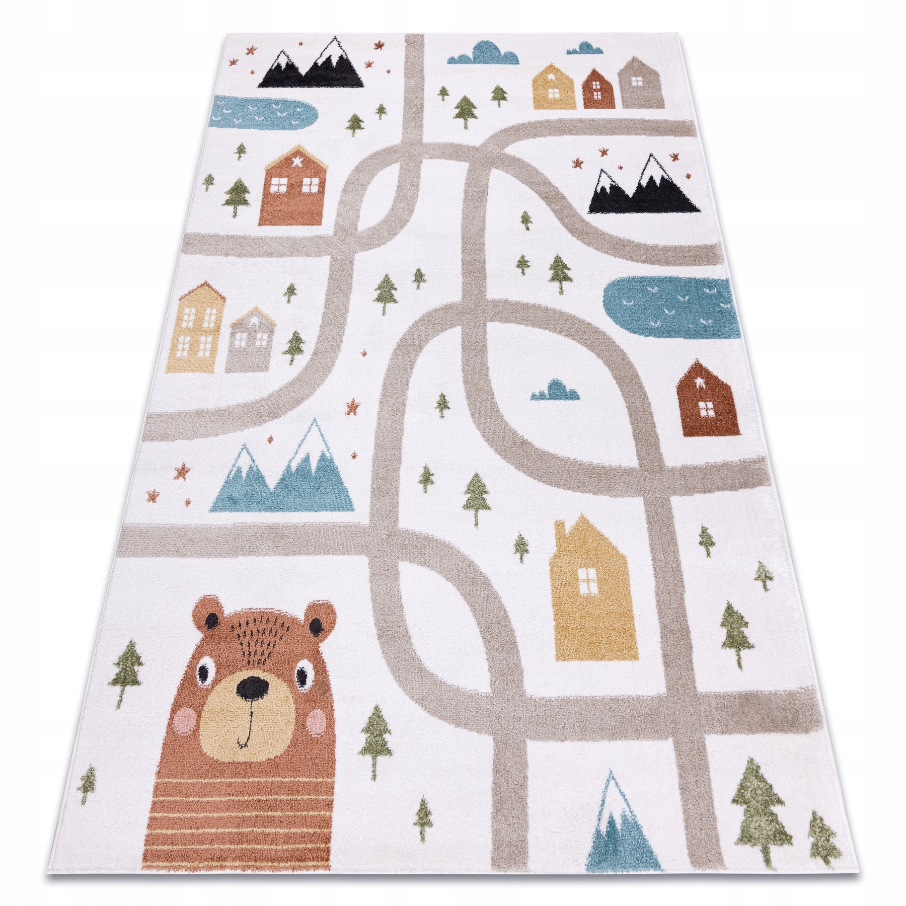 Kilimas FUN 120x170 Fleece vaikams, gatvės, kreminis