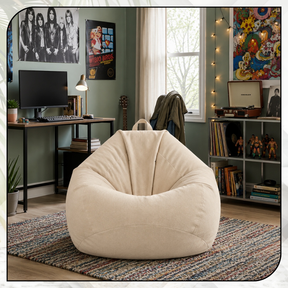 PUFA BAG XXL VELUR 120 CM BEIGE
