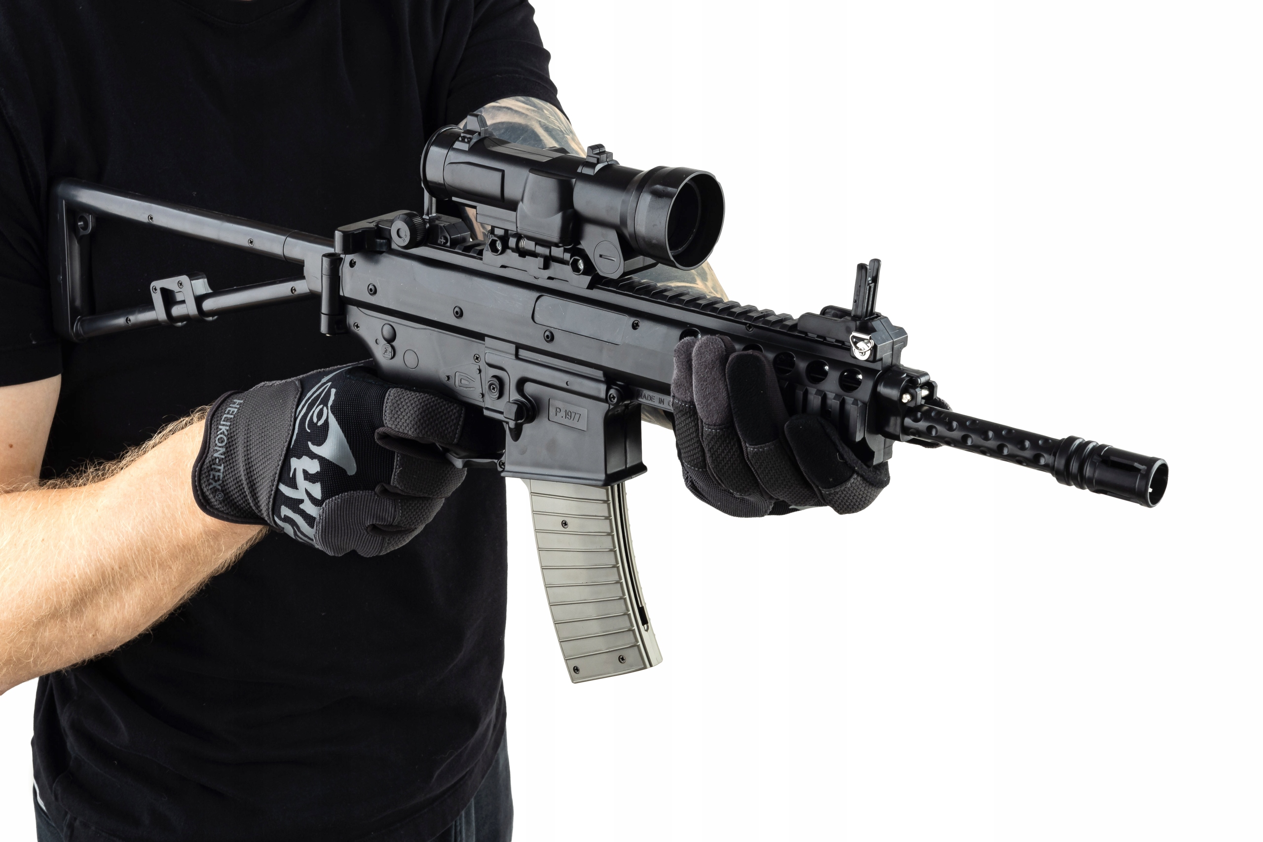 Šautuvas su BI-8002 ASG rutuliais, ginklo imitacija su 6 mm kamuoliukais, kopija