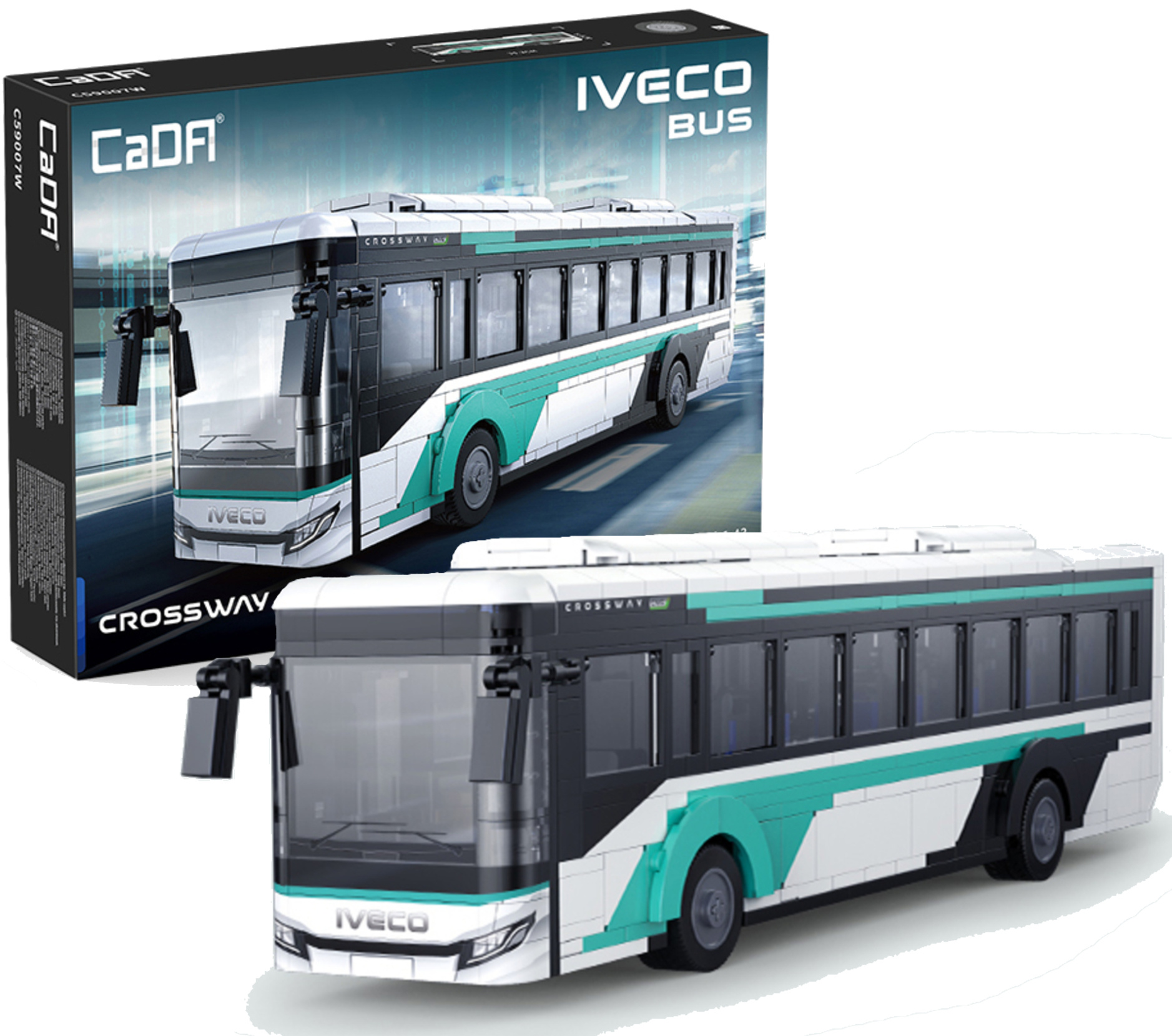 Cada konstruktyvieji klocki Iveco autobusas 832 elementai