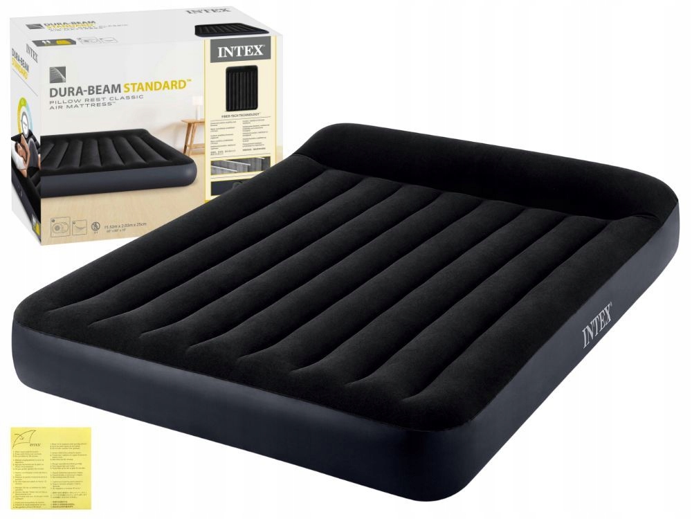 Veliūrinis oro čiužinys dvigulė lova 203x152x25 Intex 64150ND Nauja2025