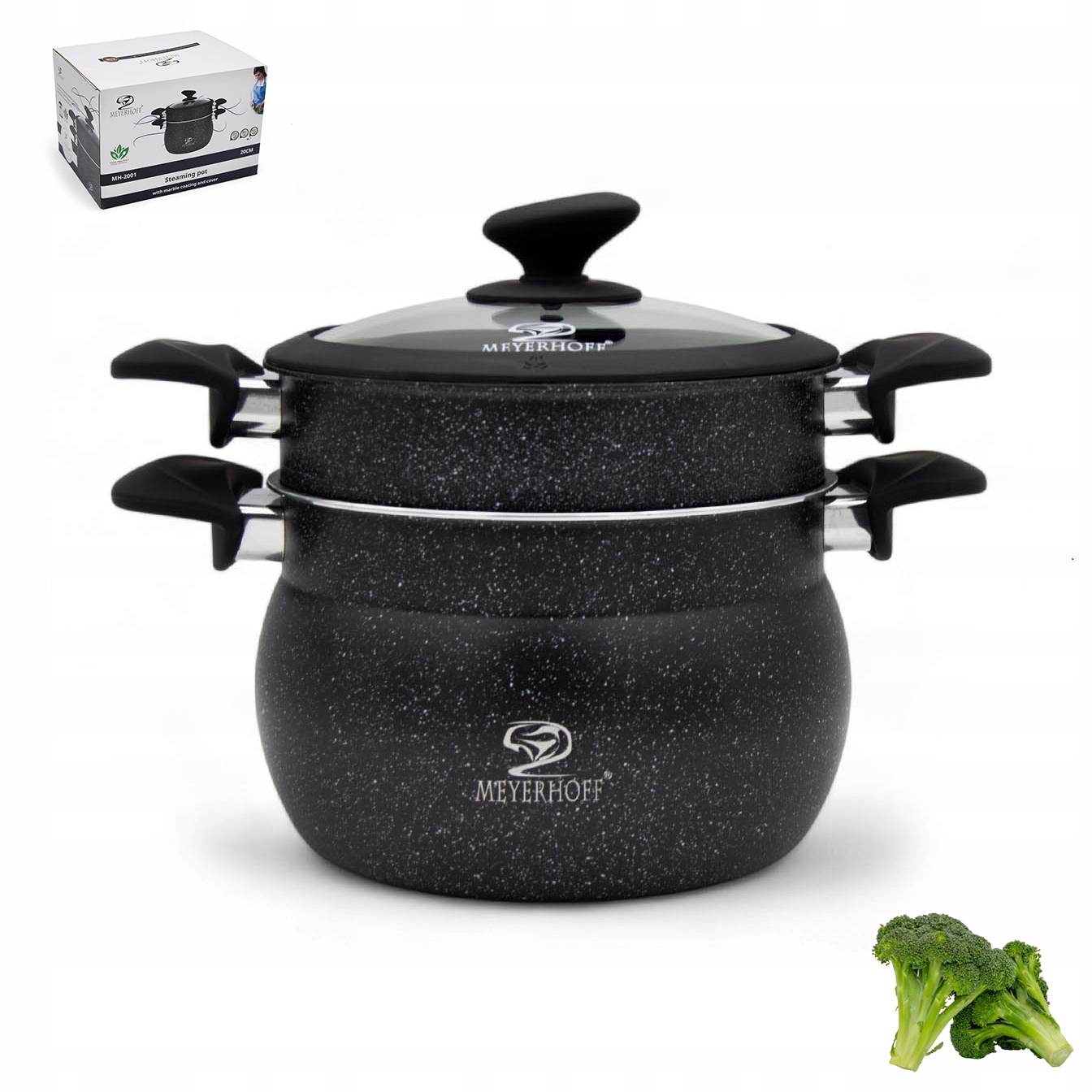 GARINIMO PUODAS garintuvas 4,7 l 20 cm 3 vnt Meyerhoff marmuras