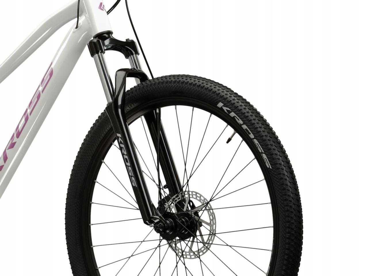 KROSS LEA 1.0 M (19") 26 kalnų dviratis, sidabro/balto blizgesio