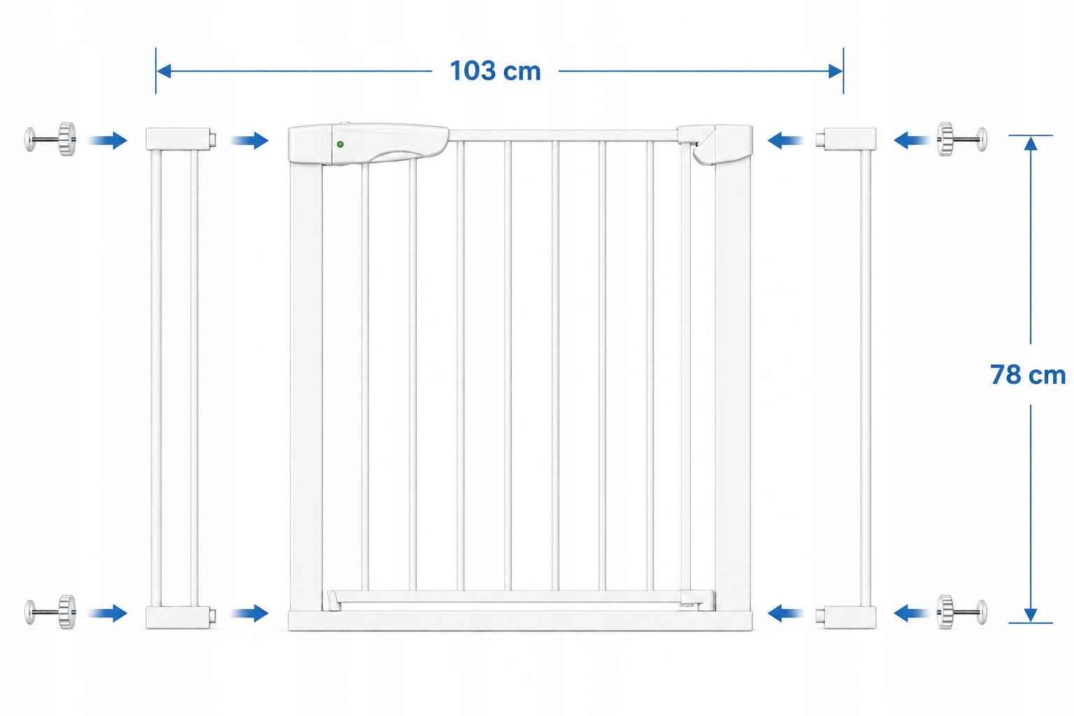 HanksKids barjera 76-103cm be gręžimo