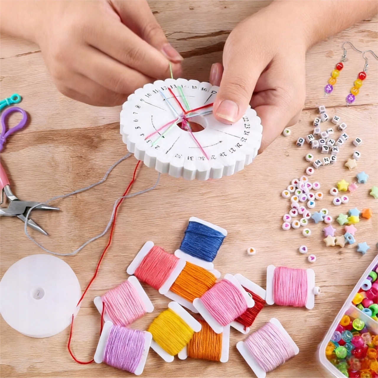 Bižuterijos rinkinys: auskarai, apyrankės DIY, 4655 dalių