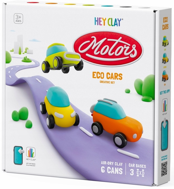 TM Toys Hey Clay ekologiška plastelė automobiliai