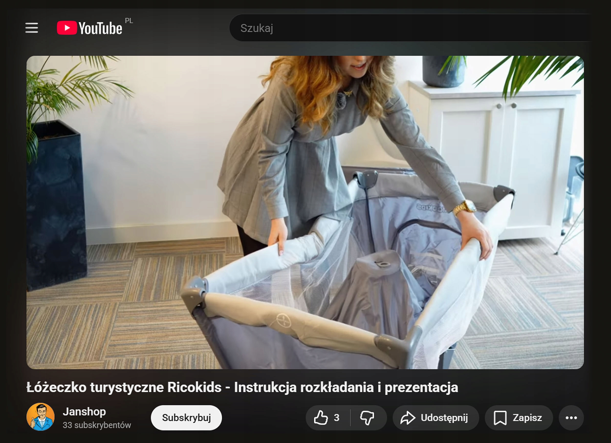 RicoKids turistinė sulankstoma vaiko lovutė su čiužiniu