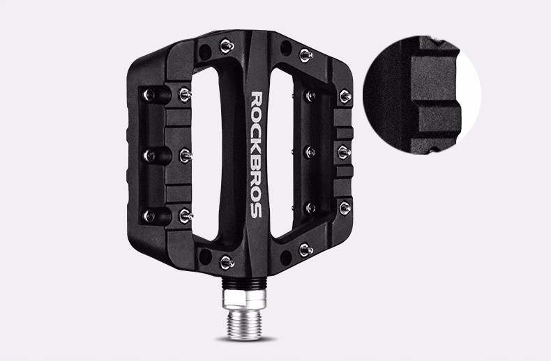 PLATFORMINIAI MTB DVIRAČIO PEDALAI SU NAILONINIAIS NESKLIEDAIS ROCKBROS KAIŠTIAIS