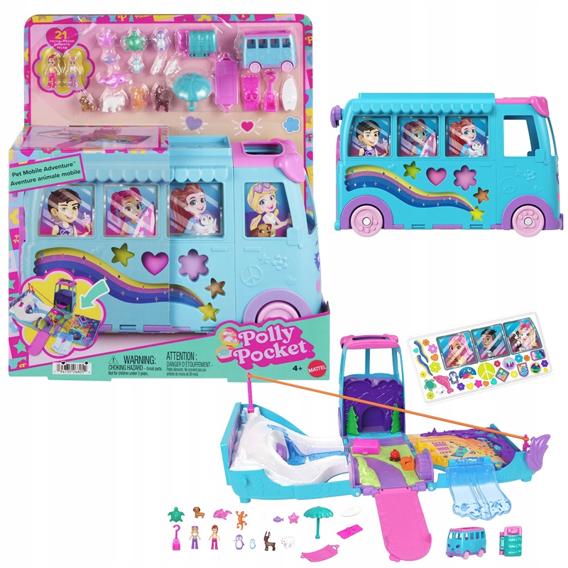 Polly Pocket transformuojantis kemperas su 2 figūromis