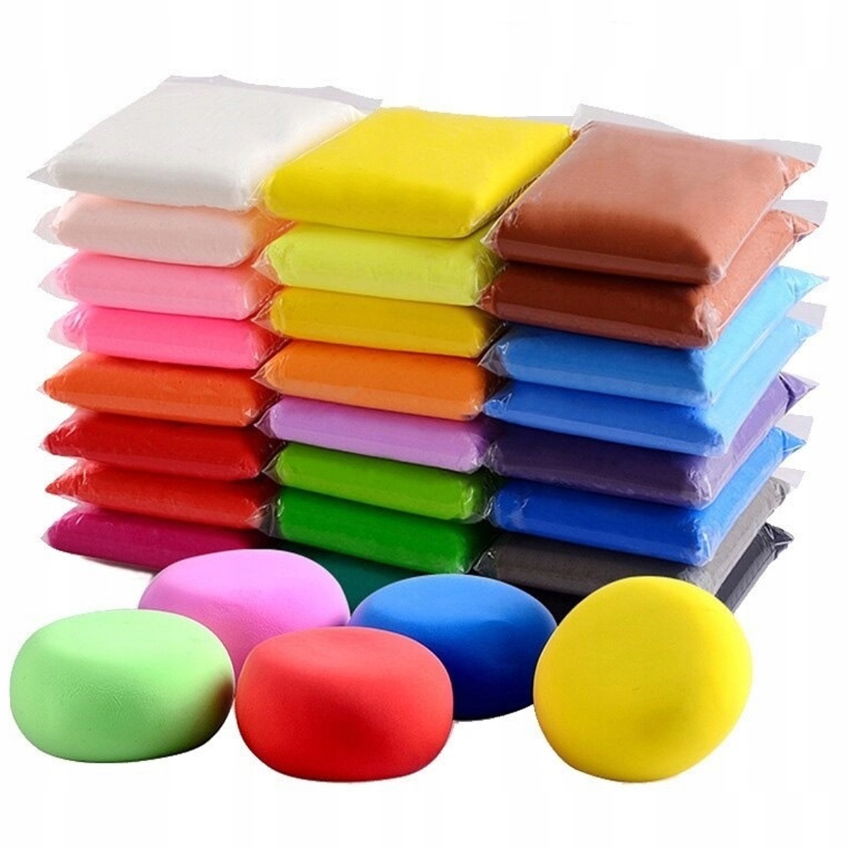 12x FOAM MAGICAL CAY SENSORY POLYMER CLAY RINKINYS