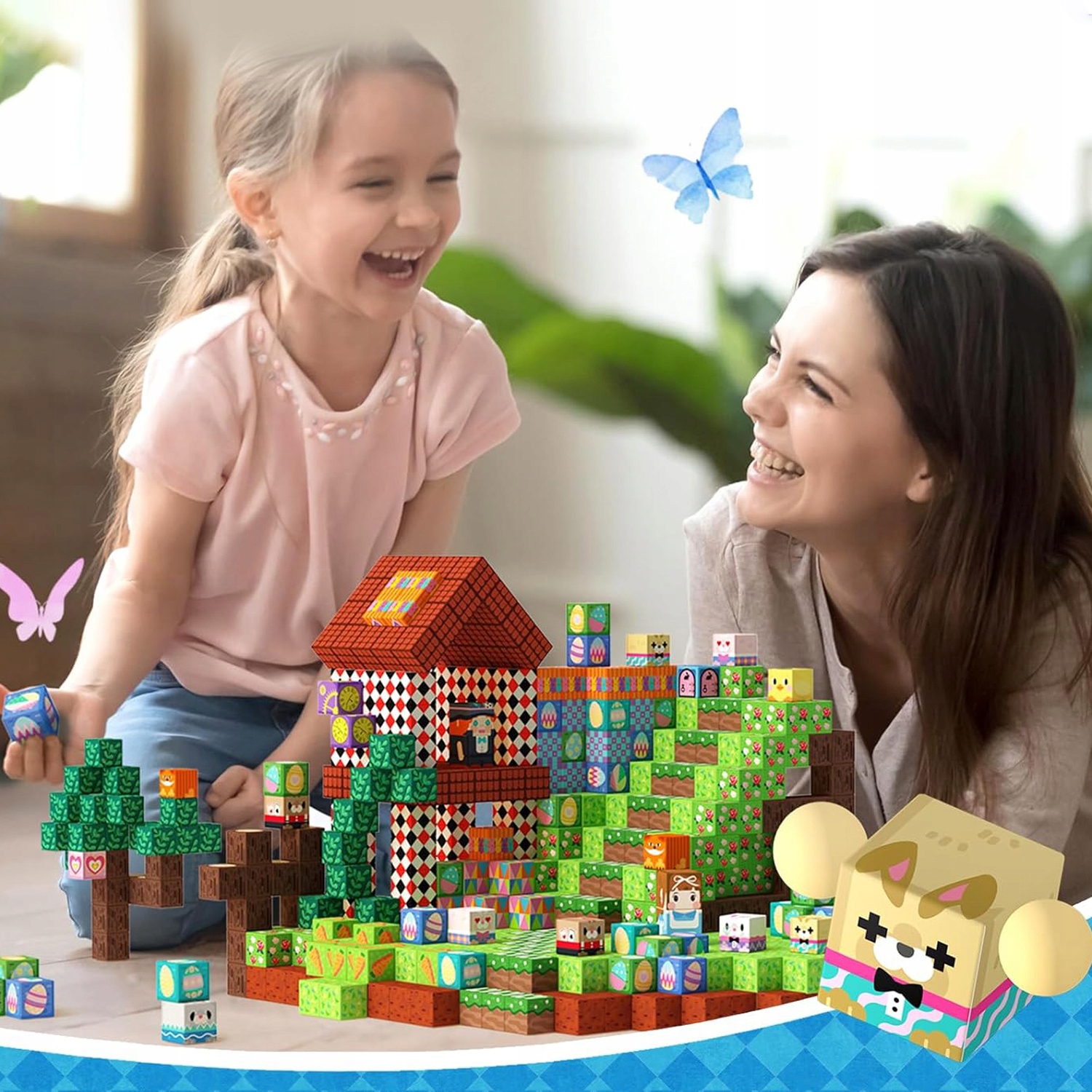 Magnetiniai klotai edukacini, 100 elementų