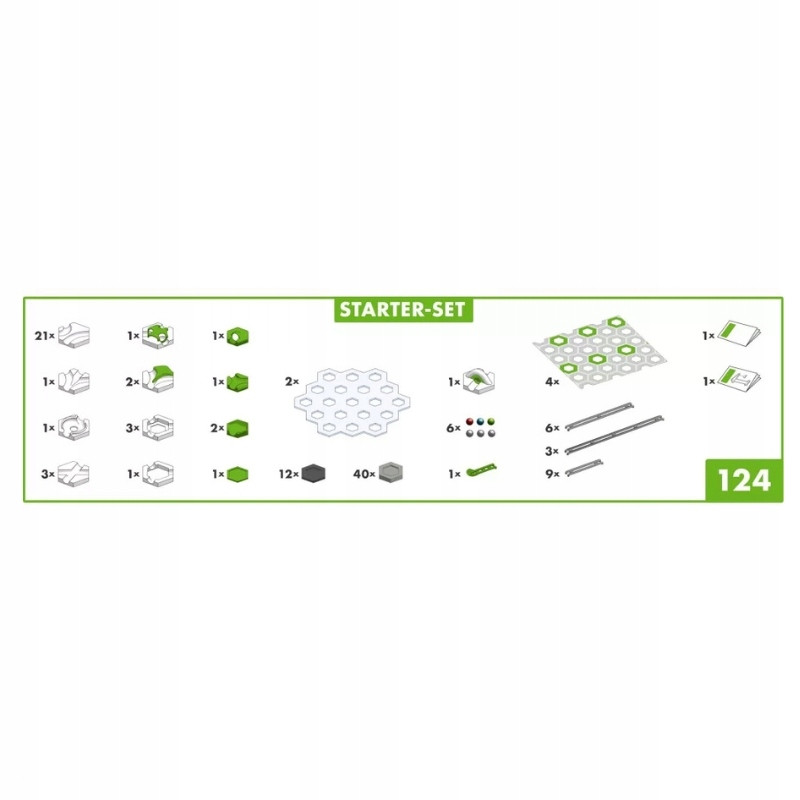 RAVENSBURGER GRAVITRAX STARTER RINKINYS ŽAIDIMŲ KAMUOLIŲ TAKAS DĖLIO PRADĖTIS 8+