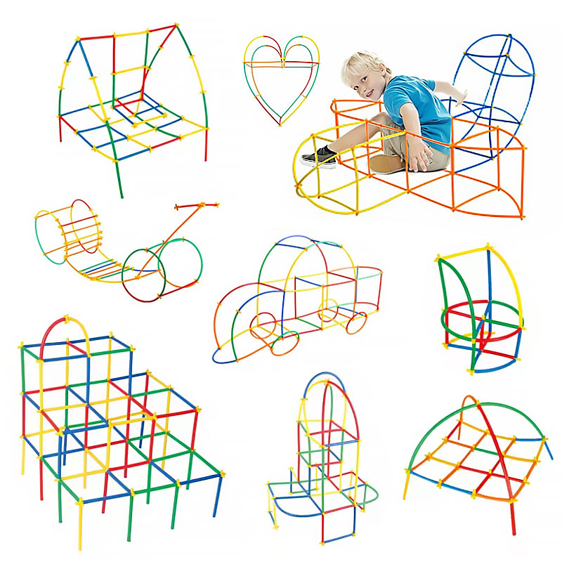 click4TOYS konstrukcinės šiaudų šaukštės 800 vnt.