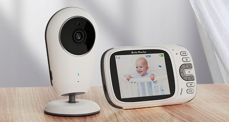 Kūdikių monitorius su HD kamera 3,2 colio LCD tiesioginis naktinis režimas, belaidis