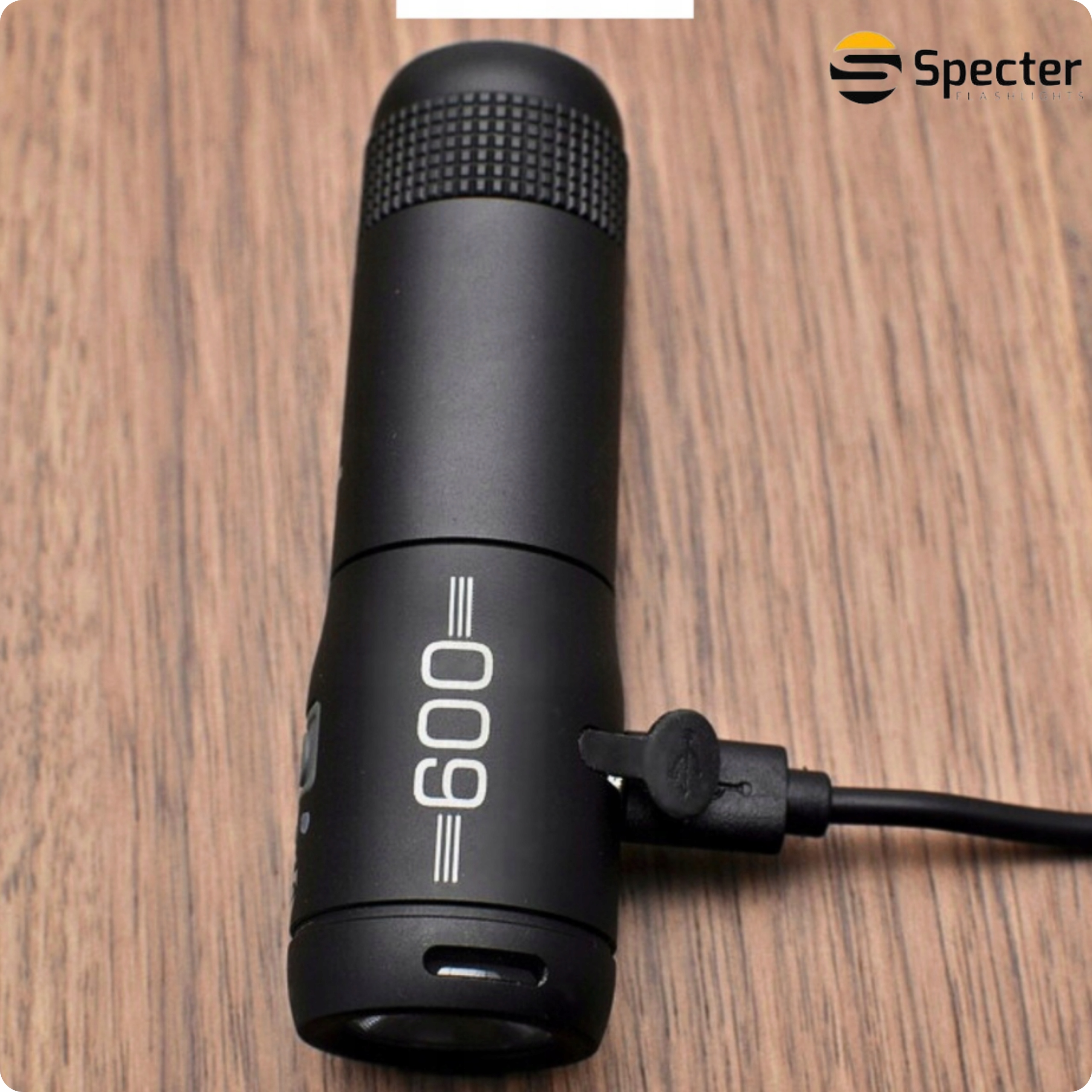 LED dviračio žibintas 600 LM USB vandeniui atsparus žibintas dviračiui