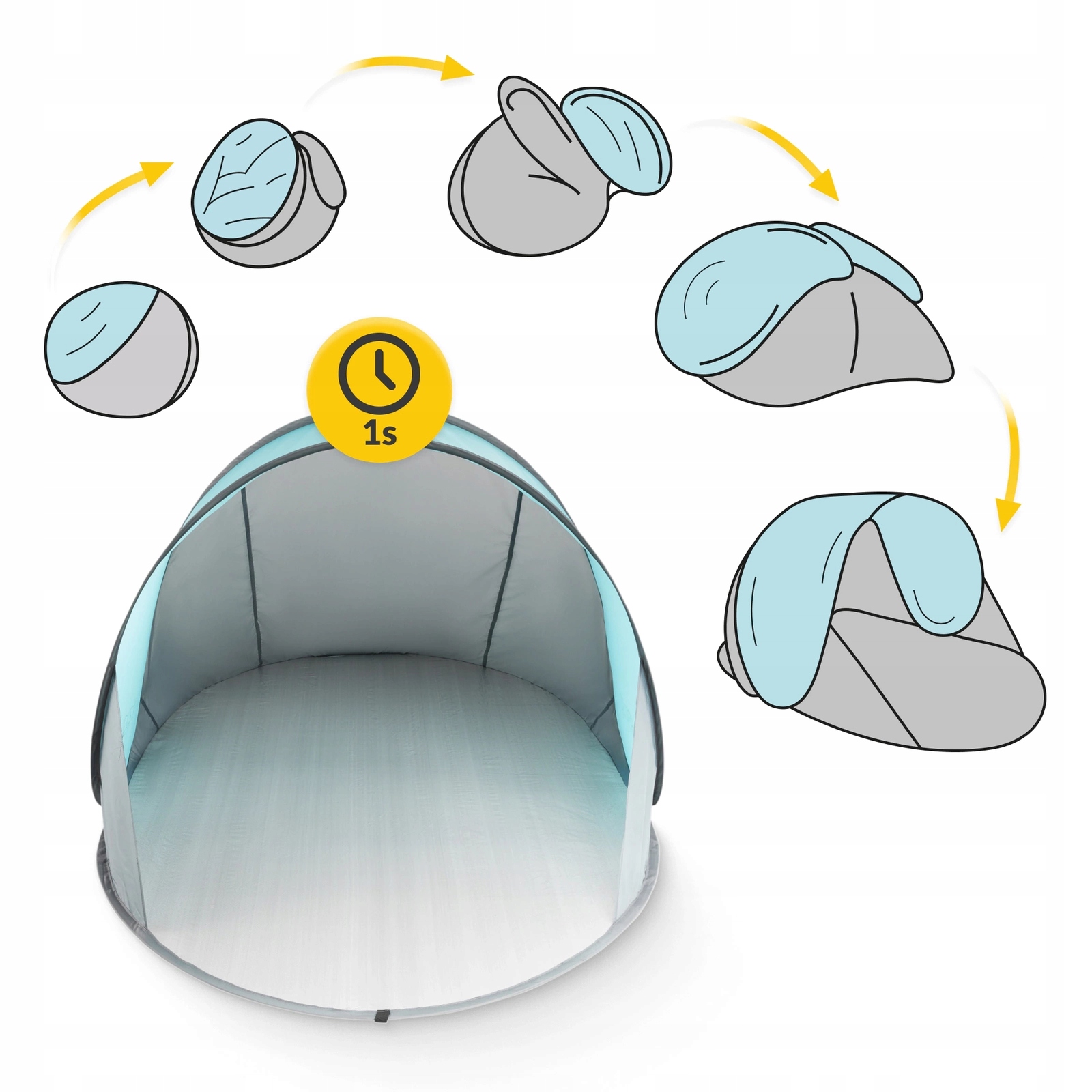 BEACH TENT NEŠIMAS EKRANAS PAPLŪDŽIO SODO APSAUGINIUI 200 CM