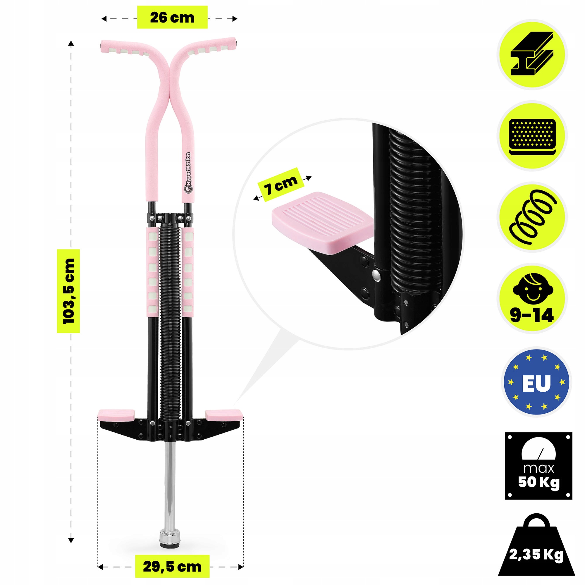Šuoliavimo žaislas HyperMotion rožinės spalvos