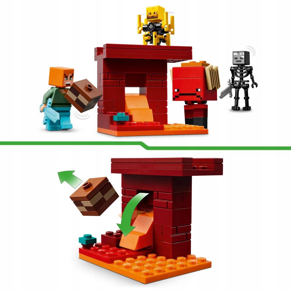 Lego Minecraft bitva ant Nethero tilto 21266