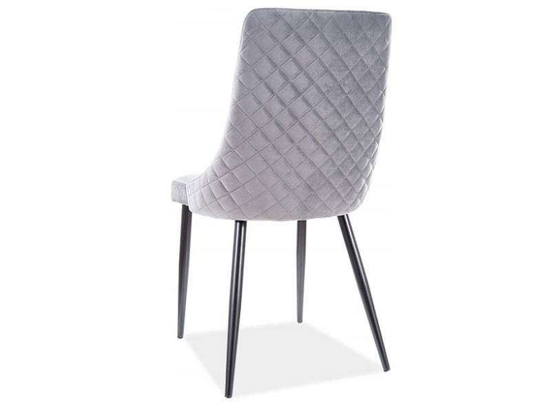 Piano B Velvet Grey kėdė su dygsniuotu atlošu