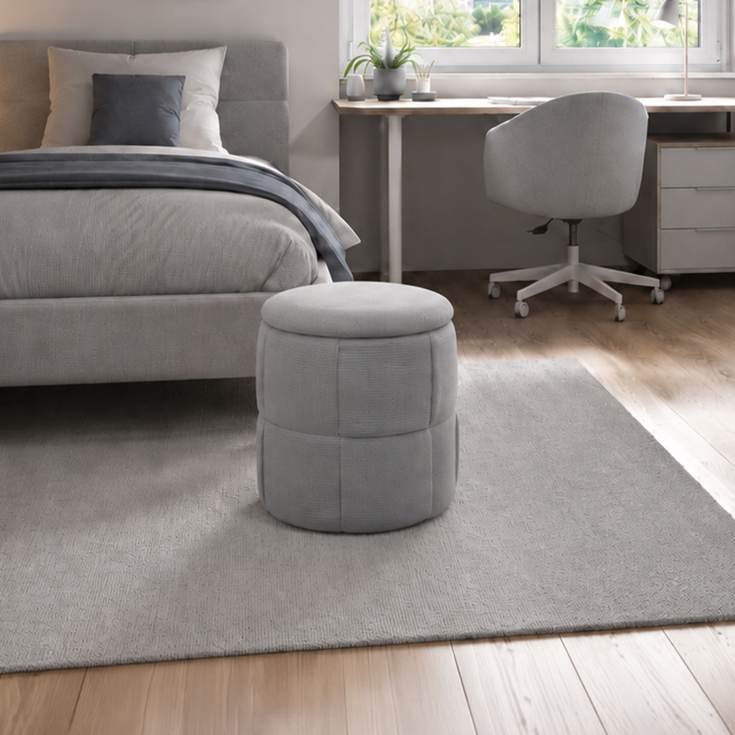 ELEGANTIŠKA APVALA SĖDYNĖ SU LAIKYMO APVALŠTU NAGOJA GREY CORDROACH