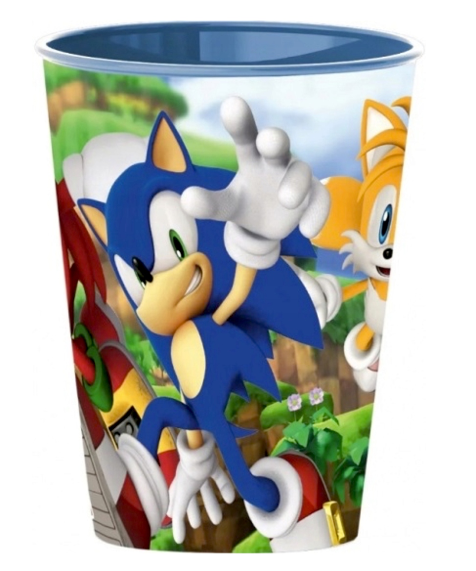 Sonic geriamasis puodelis 260ml vaikams, mėlynas, daugiafunkcis